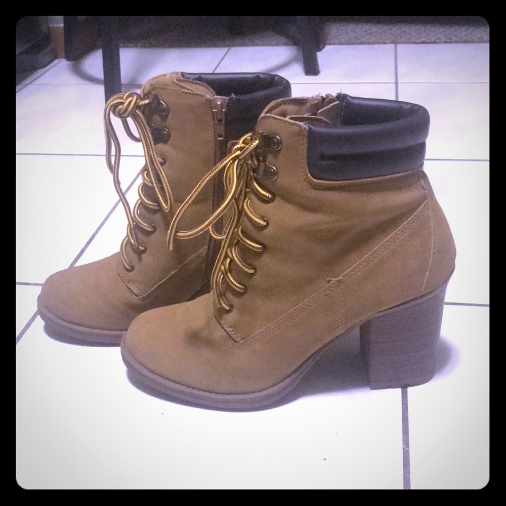 Chunky heel booties